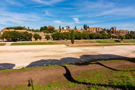 Ancient Circus Maximus in Rome, Italyの写真素材