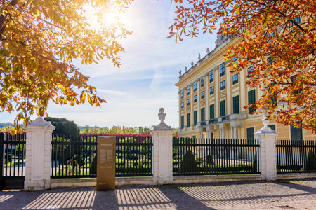 Vienna, Austria - October 2021: Schonbrunn palace in autumnのeditorial素材