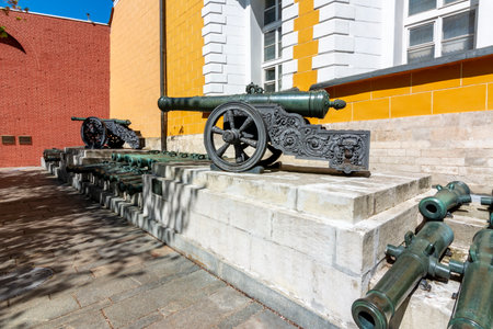 Cannons in Moscow Kremlin, Russiaのeditorial素材