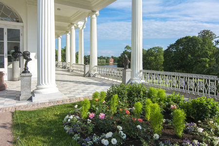 Cameron Gallery in Catherine park, Tsarskoe Selo (Pushkin), Saint Petersburg, Russiaのeditorial素材