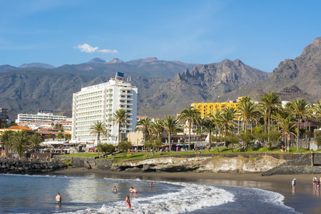 Costa Adeje coastline, Tenerife, Canary islands, Spainのeditorial素材