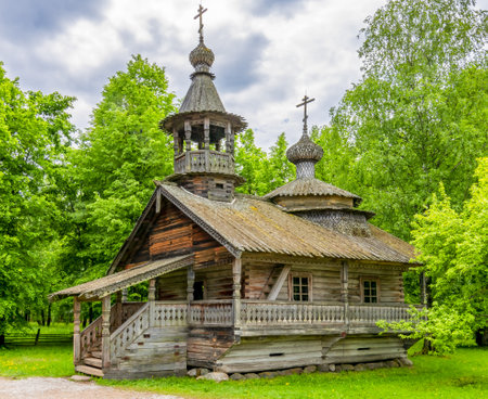Vitoslavlitsy wooden architecture, Veliky Novgorod, Russiaのeditorial素材
