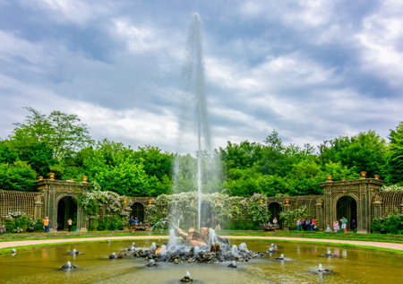 Enkelados fountain in Versailles gardens, Franceのeditorial素材