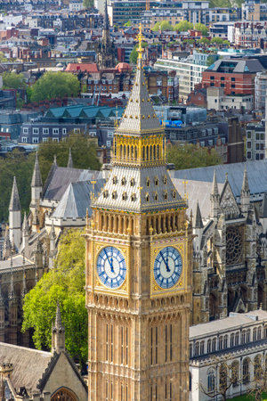 Big Ben tower clock in London, UK