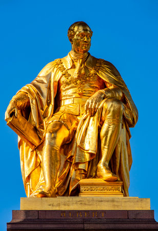 Albert Memorial in Kensington gardens, London, UKの写真素材