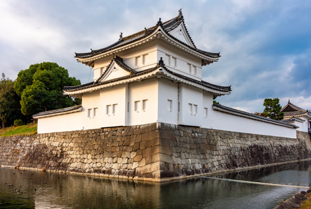 Medieval Nijo Castle in center of Kyoto, Japanの写真素材