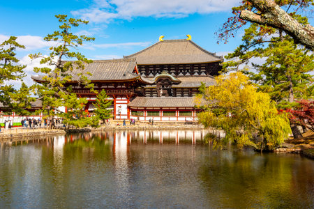 Todai-ji (Eastern Great Temple) founded in 8th century in Nara, Japanの写真素材