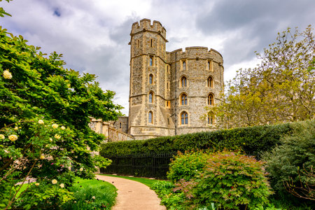 Lancaster tower of Windsor castle, Berkshire, UKの写真素材
