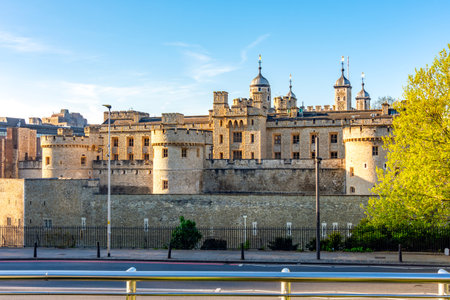 Tower of London architecture in spring, UK