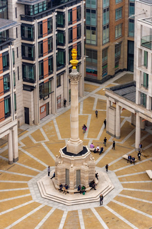 London, UK - 02 May 2024: Paternoster square column near St. Paul's cathedralの写真素材