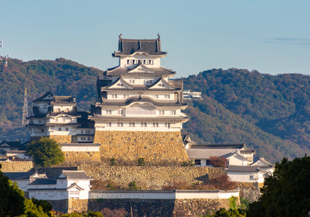 Himeji (White Heron) Castle built in 14th century, Japanの写真素材