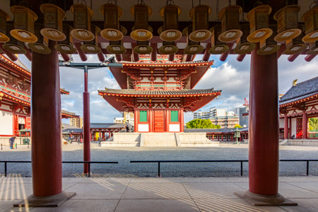 Shitennoji temple founded in 6th century (oldest Buddhist temple in Japan), Osaka, Japan