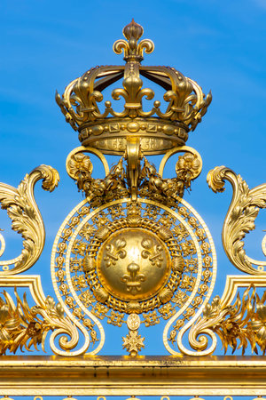 Decorations of Golden gate in Versailles palace, Paris suburbs, Franceの写真素材
