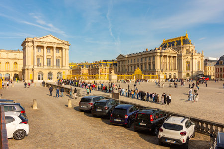 Paris, France - 04 April 2025: Versailles palace outside Parisの写真素材