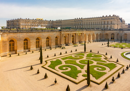 Versailles palace and gardens outside Paris, Franceの写真素材