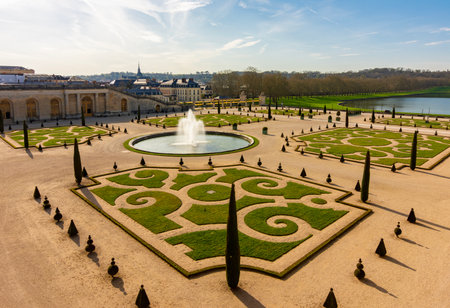 Versailles gardens outside Paris, Franceの写真素材