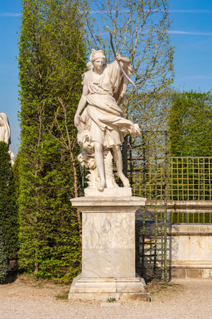 Sculpture in Versailles gardens, Paris suburbs, Franceの写真素材
