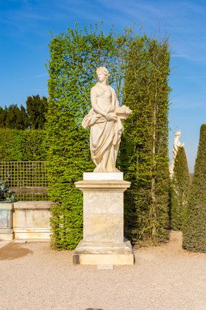 Sculpture in Versailles gardens, Paris suburbs, Franceの写真素材
