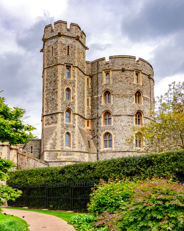 Lancaster tower of Windsor castle, Berkshire, UKの写真素材