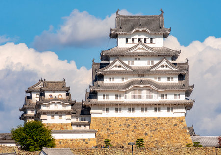 Himeji (White Heron) Castle built in 14th century, Japanの写真素材