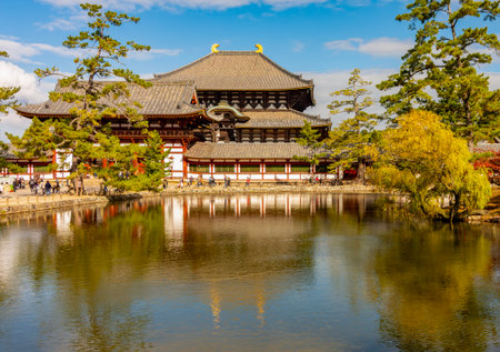 Todai-ji (Eastern Great Temple) founded in 8th century in Nara, Japanの写真素材