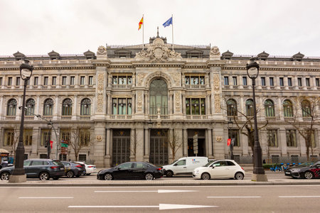 Madrid, Spain - 24 March 2025: Bank of Spain (Banco de Espana) on Gran Via street in Madridの写真素材