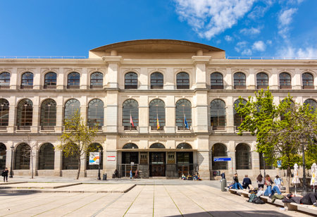 Madrid, Spain - 24 March 2025: Royal Conservatory building at Queen Sofia National Museum Art Centre (Reina Sofia)の写真素材