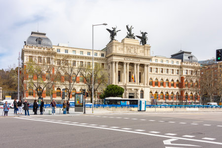 Madrid, Spain - 24 March 2025: Palace of Fomento (Ministry of Agriculture building) in Madridの写真素材