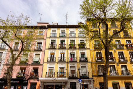 Madrid, Spain - 24 March 2025: Traditional architecture in center of Madridの写真素材