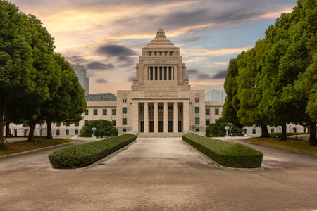 National Diet building - parliament of Japan in Tokyoの写真素材