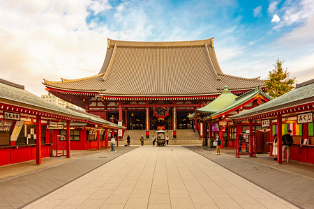 Tokyo, Japan - 15 November 2024: Senso-ji temple in Asakusaの写真素材