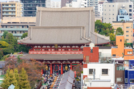 Tokyo, Japan - 16 November 2024: Senso-ji temple in Asakusa
