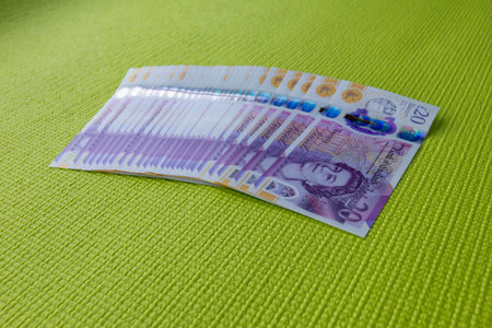 Twenty Pound polymer banknotes of United Kingdomの写真素材