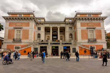 Madrid, Spain - 24 March 2025: People at Prado museum in Madridの写真素材