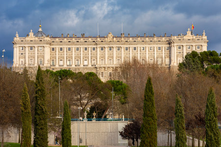 Royal palace of Madrid, Spainの写真素材