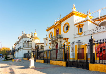 Plaza de Toros de la Maestranza arena and museum in Seville, Spainの写真素材