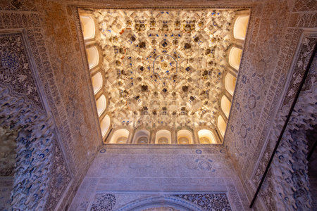 Hall of Kings in Nasrid palace in Alhambra, Granada, Spainの写真素材