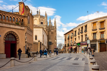 Toledo, Spain - 25 March 2025: Monastery of Saint John of the Monarchs (Monasterio de San Juan de...