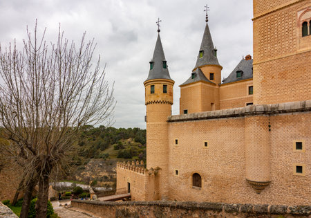 Alcazar of Segovia towers, Spainの写真素材
