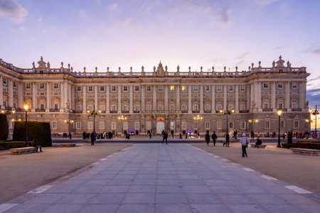 Madrid, Spain - 25 March 2025: Royal palace on Oriente square in Madridの写真素材