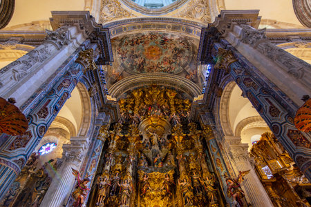 Seville, Spain - 29 March 2025: Church of Divine Savior (Iglesia Colegial del Divino Salvador) interiorsの写真素材