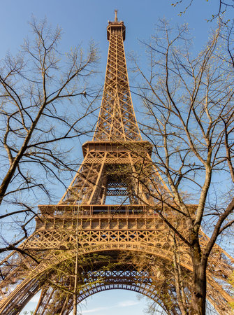 Eiffel Tower and Field of Mars in spring, Paris, France