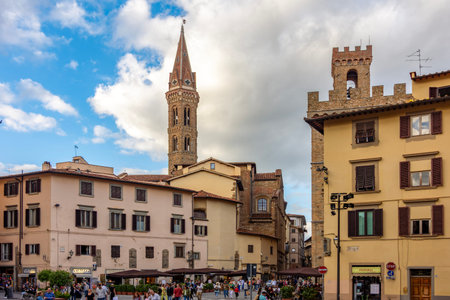 Florence, Italy - 02 October 2025: Piazza di San Firenze square in Florence