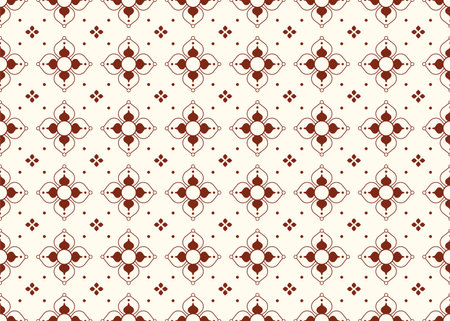 geometric and flower line ethnic fabric seamless pattern for cloth carpet wallpaper background...