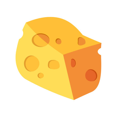 Cheese piece cartoon cuteのイラスト素材