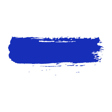 Ultramarine blue ink paint brush strokeのイラスト素材