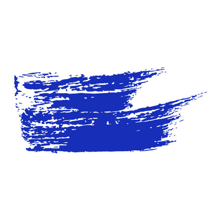 Ultramarine blue ink paint brush strokeのイラスト素材