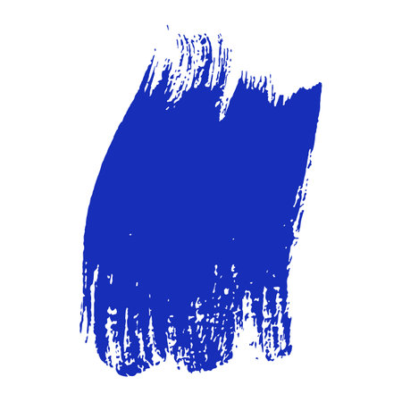 Ultramarine blue ink paint brush strokeのイラスト素材