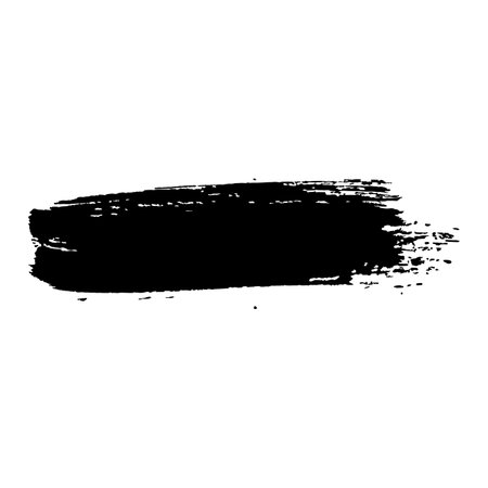 black ink paint brush strokeのイラスト素材