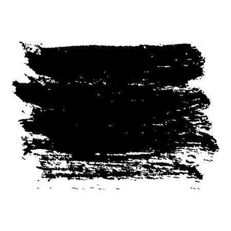 black ink paint brush strokeのイラスト素材